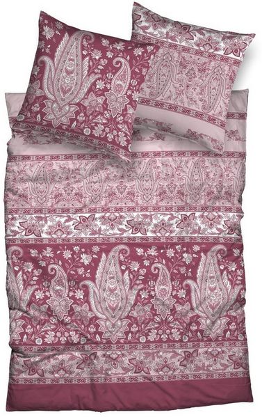 wohnTRAUM24 Bettwäsche Bettwäsche 135x200cm,200x200cm Ornamente Bordüren Dunkelgrün, Biber, 2 teilig, Atmungsaktiv Bettbezug mit Reißverschluss und Kissenbezug 80x80cm