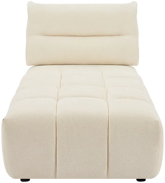 Vente-unique - APOLIU Chaise longue Stoff Beige - B 196 cm x H 93 cm x L 95 cm