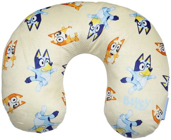 Bluey Nackenkissen Bluey und Bingo Kinder Reisekissen Nackenkissen Auto Flugzeug, 37 x 30 x 10 cm