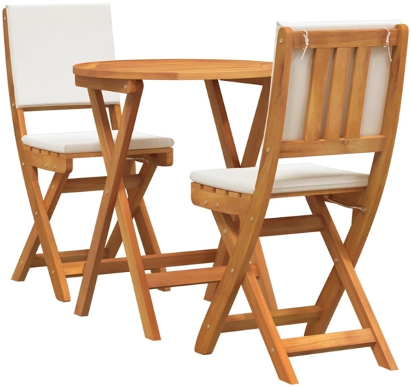 vidaXL Bistrogarnitur 3 pcs Braun Akazie Massivholz 4105513