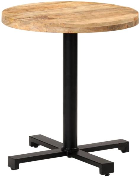 vidaXL Bistrotisch Rund Ø70x75 cm Raues Mangoholz 320267