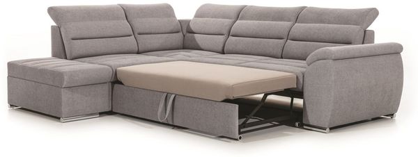 Ecksofa Schlafsofa Sofa PASCARA in Stoff Esito Dunkelgrün Ottomane Links Bild 3