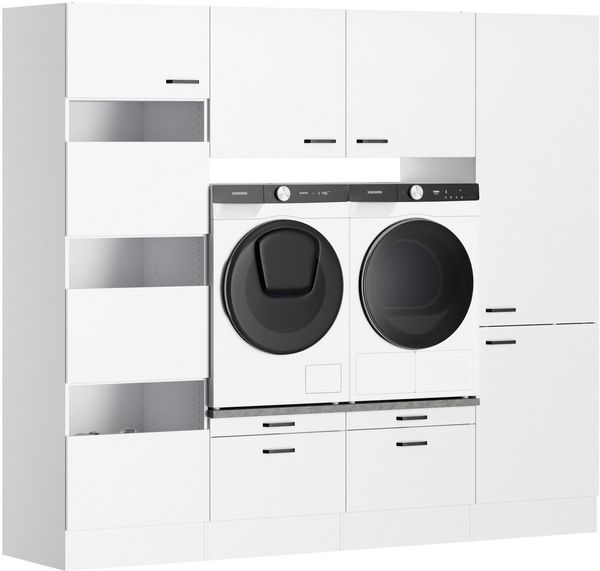OPTIFIT Mehrzweckschrank-Set OPTImulti, Breite 240 cm, Waschmaschinenunterschrank, Schrankinnenausstattung