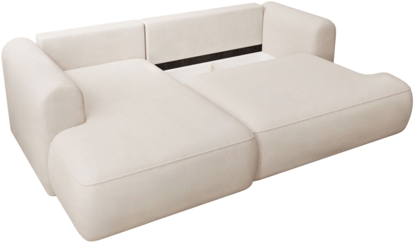 Selsey ''Ovo Mini' Eckschlafsofa linksseitig mit Stauraum, Easy-Clean-Chenille-Bezug, creme, 93 x 238 x 156 cm Bild 6