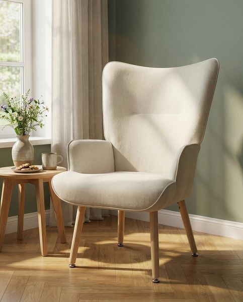 INOSIGN Relaxsessel KEADY, Hochlehnsessel, TV-Sessel, Relaxsessel, Ohrensessel mit stabilem Echtholzgestell