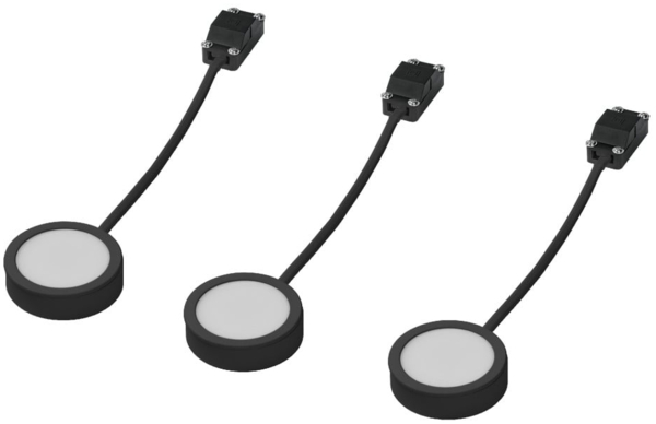 Osram LED Unterbauleuchte Undercabinet Spot Puck 6,5 cm 3 x 3W schwarz