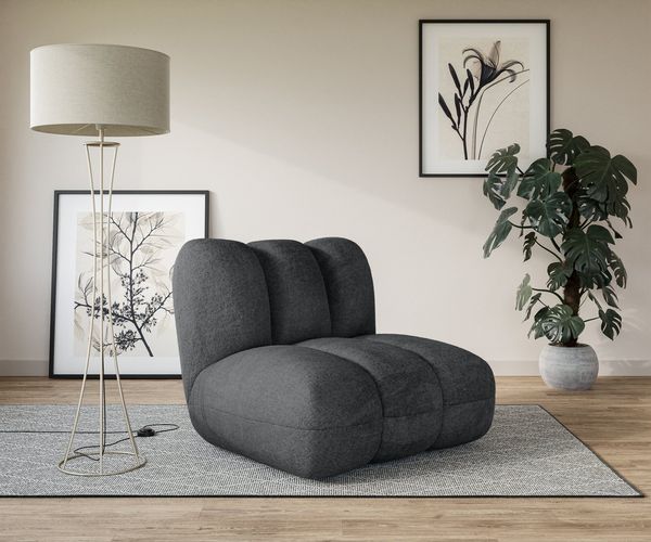 LeGer Home by Lena Gercke Sessel Priya Loungesessel, moderne Steppung, auch in Bouclé, perfektes Einzelstück, gemütlich und modern, B/T/H: 102,5/106,5/83 cm