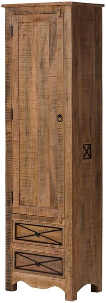 Garderobenschrank Akazie 60x40x200 natur versiegelt NATURE OF SPIRIT #309