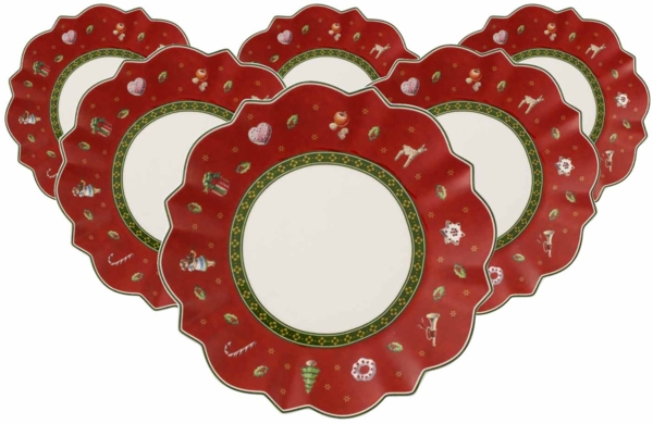 Villeroy & Boch Toy's Delight Brotteller ø 17,9 cm Rot 6er Set
