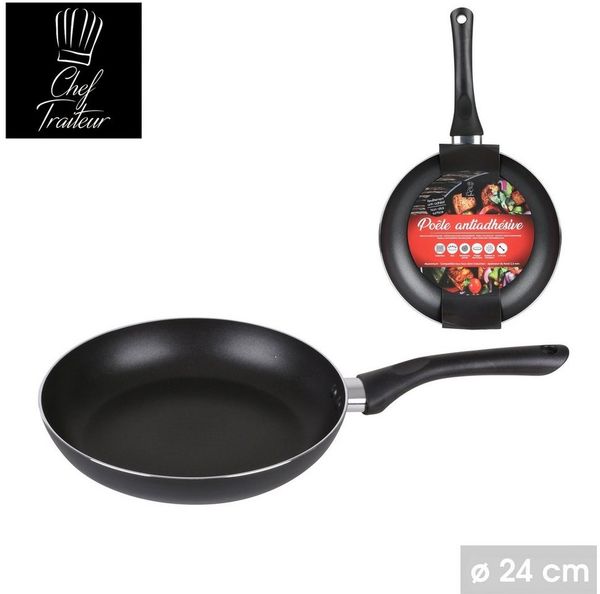 Urban Living Pfannen-Set Chef Traiteur 4-tlg. Bratpfannen-Set Pfannenset Bratpfannenset, Aluminium (Induktionsbratpfannenset, 4-tlg, Stielbratpfannen in den den Größen: Ø 24, 26, 28 und 30 cm), spülmaschinengeeignet