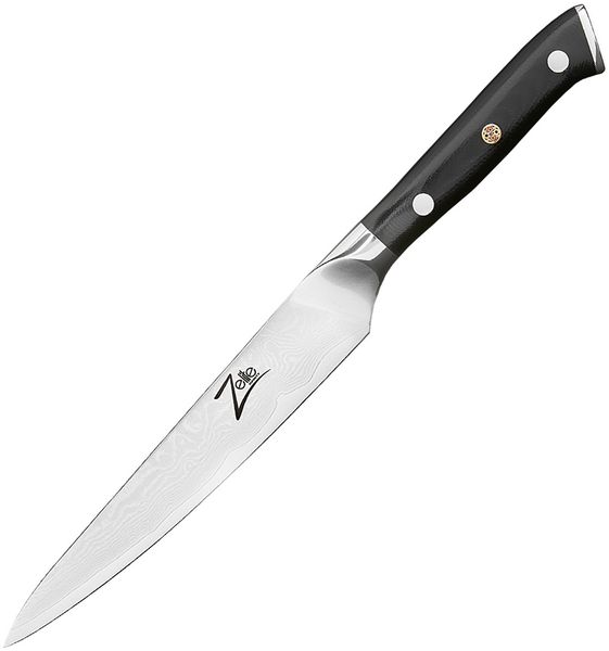 Alpha-Royal Japanese Serie 6" Allzweckmesser Damaszener-Stahl 67-lagig Schwarz