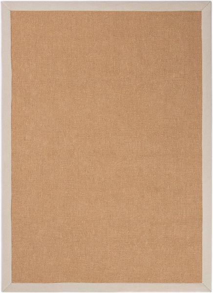carpetfine Sisalteppich Sisal, auch als Läufer erhältlich, rechteckig, Höhe: 5 mm, mit farbiger Bordüre, Anti Rutsch Rückseite, viele Größen, Wohnzimmer