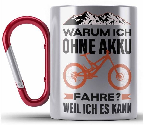 Trendation Thermotasse Fahrradfahrer Geschenk Edelstahl Tasse mit Spruch Rennrad Mountainbike