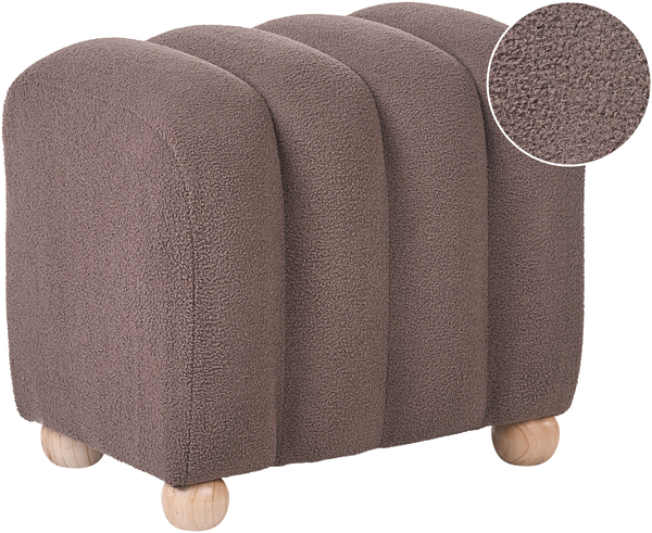Pouf IDYLLWILD Bouclé Braun