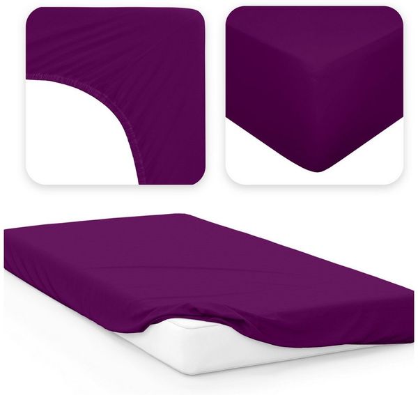 Jacobson Spannbettlaken BOXSPRING & ÜBERLÄNGE aus 100% Baumwolle, für hohe & lange Matratzen, Jersey Bettlaken 160 g/m², OEKO-TEX®