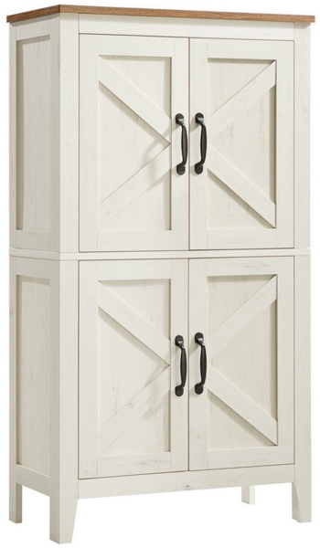 VASAGLE LIRY Kollektion - Aufbewahrungsschrank im Landhausstil, Badschrank mit Türen, freistehender Küchenschrank, verstellbare Ablagen, Esszimmer, Wohnzimmer