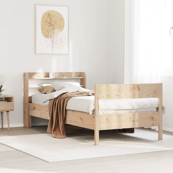 vidaXL Massivholzbett ohne Matratze 75x190 cm Kiefernholz 3306951