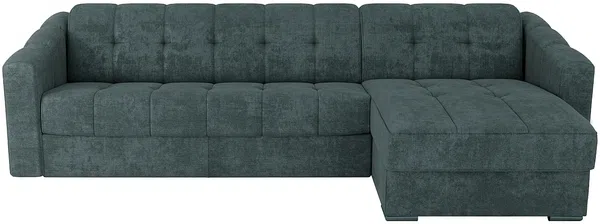 Vente-unique - DARIELO Sofa Stoff Blau - B 223 cm152 cm x H 85 cm x L 295 cm Bild 4
