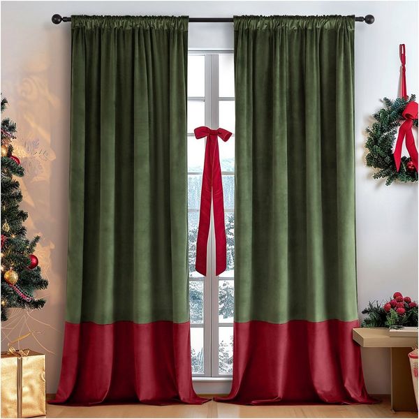 Sunicol Gardine Blickdicht Samtvorhang für Schlafzimmer Wohnzimmer, 2er Set, Wunderschön Weich Vorhang Verdunkelung Velvet Gardinen