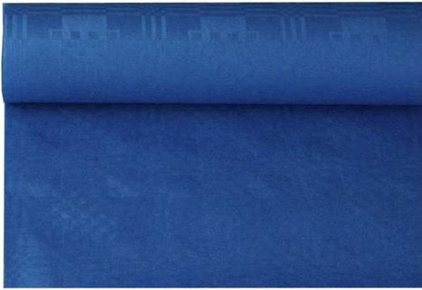 Papiertischtuch mit Damastprägung 8 m x 1,2 m dunkelblau