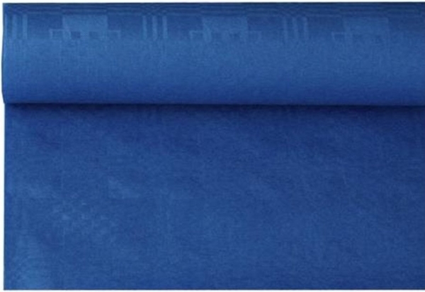 Papiertischtuch mit Damastprägung 8 m x 1,2 m dunkelblau