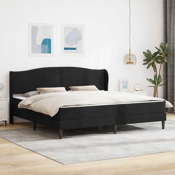 vidaXL Bettrahmen mit Kopfteil Schwarz 180x200 cm Samt 3415224