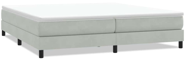 vidaXL Boxspringbett ohne Matratze Hellgrau 200x220 cm Samt 3315891