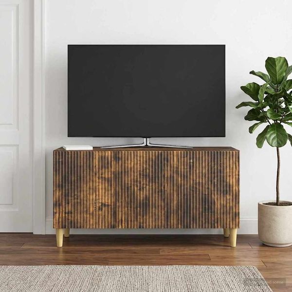 vidaXL TV-Schränk Geräucherte Eiche 99 x 34,5 x 50 cm Holzwerkstoff 894720
