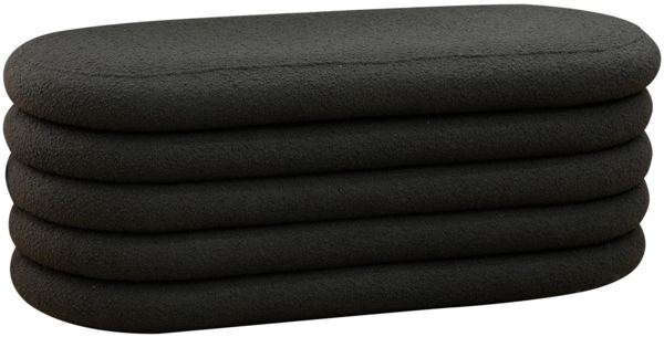 Bouclé Anthrazit Polsterhocker 108 x 45 x 42 cm