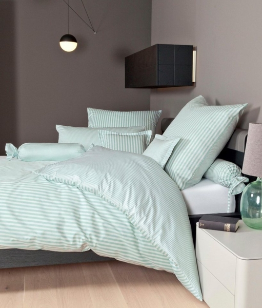 Hochwertige Janine Mako-Satin BETTWÄSCHE MODERN CLASSIC 3912 in verschiedenen Größen und Farben 135x200 / 80x80 cm jadegrün 16