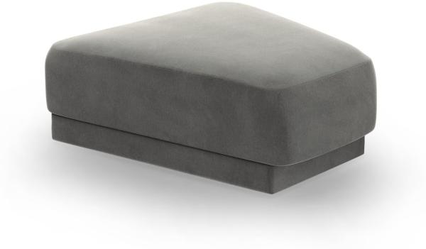 Micadoni Hocker Miley Samtstoff Bluvel Hellgrau