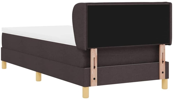 vidaXL Boxspringbett mit Matratze Creme 90x200 cm Stoff Dunkelbraun 3340118 Bild 8