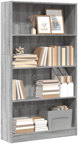 vidaXL Bücherregal Grau Sonoma 80x24x143 cm Holzwerkstoff 857849