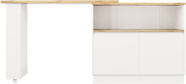 MODFU Bartisch 360° drehbares Sideboard (Barschrank mit Glasschiebetür – großzügiger Stauraum) Bild 7