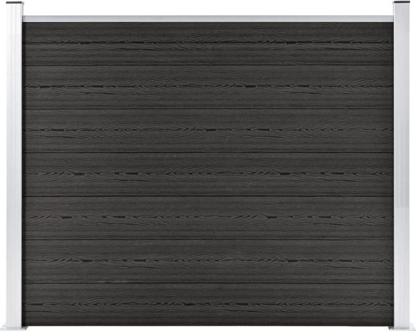 vidaXL Zaunelement WPC 180x146 cm Grau 148982
