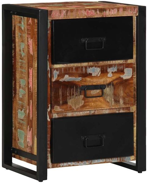 vidaXL Schubladenschrank Mehrfarbig 50x35x70 cm Massivholz Altholz 4013584