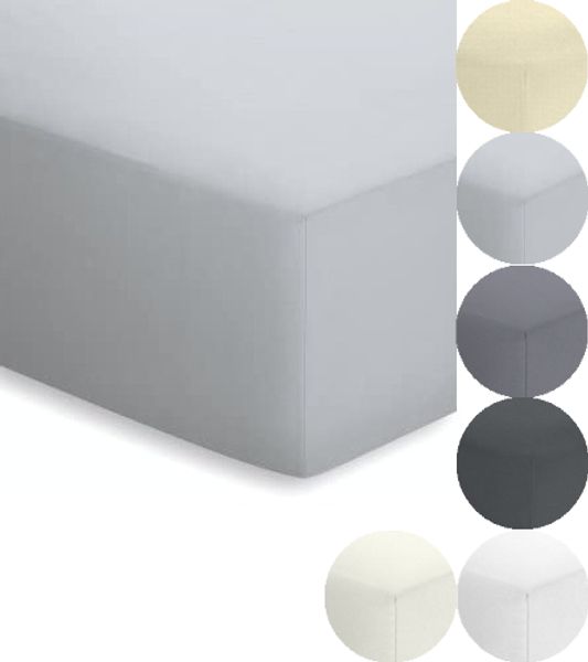 Schlafgut - Boxspring Spannbetttuch für Matratzen mit oder ohne Topper, für Höhen von ca. 25 - 40 cm, Größe: 140/160 x 190/200/210/220 cm, Farbe: 128 - Graphit