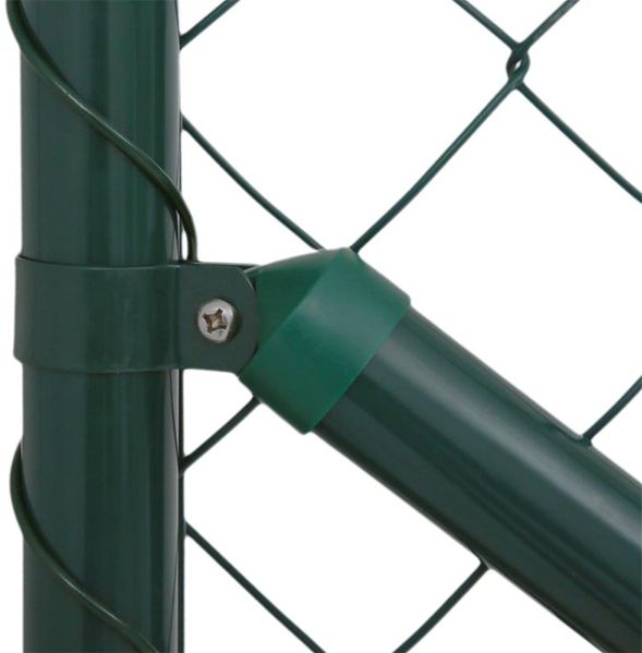 Maschendrahtzaun Komplettset 1,25 x 15 m Zaunset Gartenzaun Einschlaghülsen Zaun Bild 2