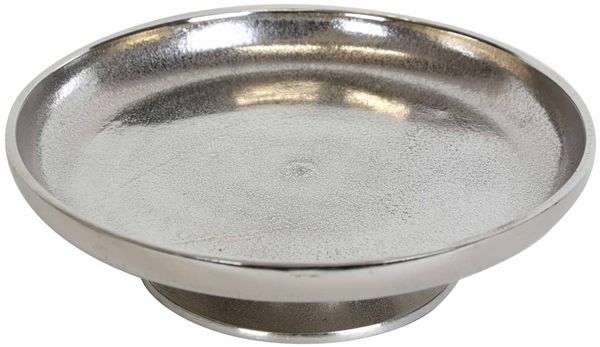Tortenplatte Livorno M Silber mit Fuß