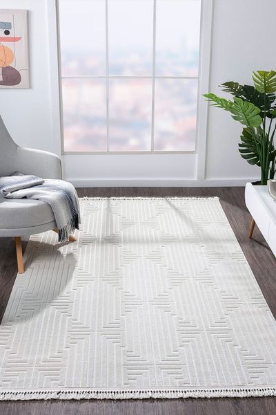 Teppich (200 x 290), 'Sosa 9002', 0,5 x 200 x 290, Weiß