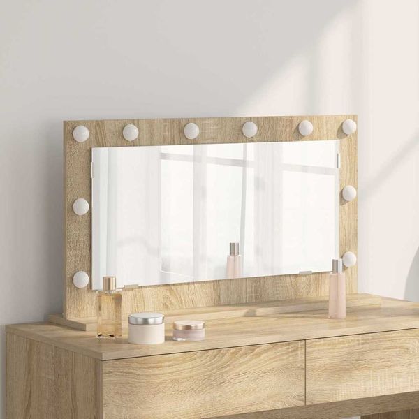 vidaXL Waschtischspiegel Rechtwinklig Sonoma-Eiche 80 x 45 x 18 cm 868319