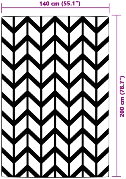 vidaXL Outdoor-Teppich ARAKIL Grau 140x200 cm PP 316950 Bild 5