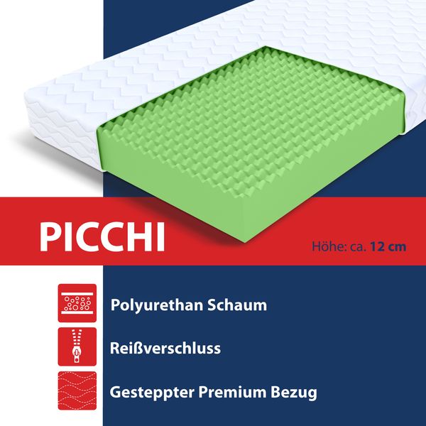 Matratze 90x190 cm Kaltschaummatratze PICCHI 12 cm H3 Polyurethanschaum Bild 6