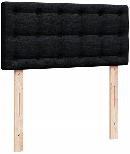 vidaXL Boxspringbett mit Matratze Schwarz 90x190 cm Stoff 3288851 Bild 12