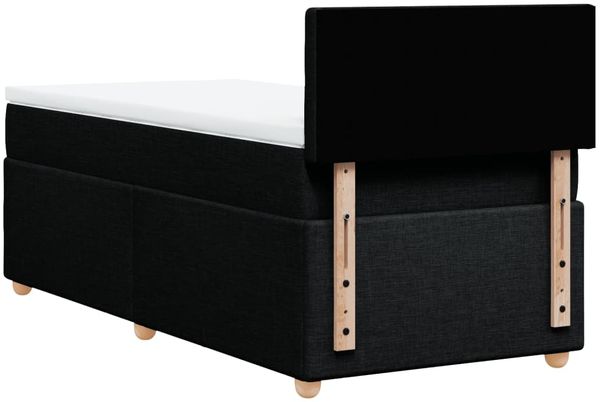vidaXL Boxspringbett mit Matratze Schwarz 90x190 cm Stoff 3288851 Bild 8