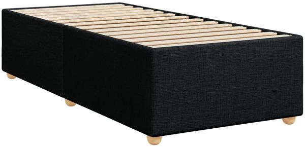 vidaXL Boxspringbett mit Matratze Schwarz 90x190 cm Stoff 3288851 Bild 9