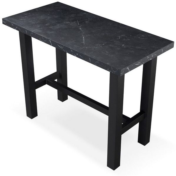 DUBI Möbel Bartisch LOTTE, schweres 4-Fuß oder X-Gestell, Metallgestell, Holztischplatte aus MDF