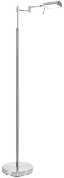 casa NOVA LED Stehlampe Stehleuchte TROY, H 146 cm, Nickelfarben, Metall, Anpassung der Farbtemperatur, Dimmfunktion, LED fest integriert, Extra-Warmweiß, Neutralweiß, 1-flammig, dreh- und schwenkbarer Lampenschirm
