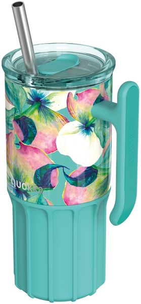 Vakuumisolierter Thermobecher aus Edelstahl Trinkflasche Doppelwandig 720 ml Wasserfall Garten