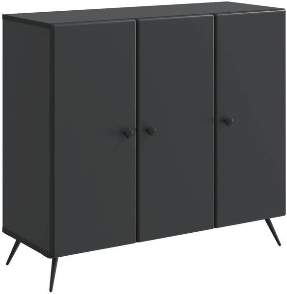 vidaXL Sideboard Schwarz 89 x 34,5 x 80 cm Holzwerkstoff 895566